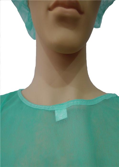 Robe chirurgicale verte jetable imperméable non stérile pour la clinique/dentaire