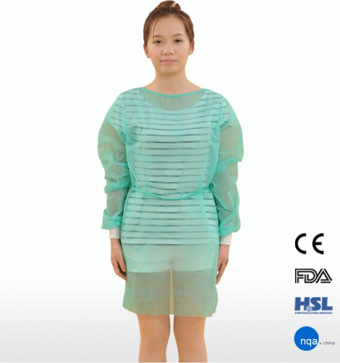 Robe non tissÃ©e Ã  usage unique d'isolement de prix usine avec la manchette tricotÃ©e