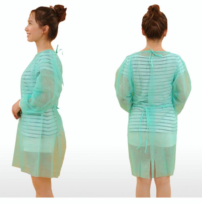 Robe non tissÃ©e Ã  usage unique d'isolement de prix usine avec la manchette tricotÃ©e