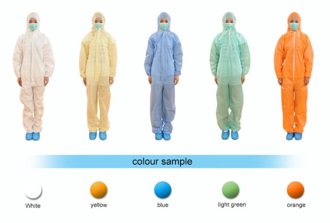 Anti taille non tissée de la couche S-3XL de laboratoire de la poussière/peinture avec des poches disponibles