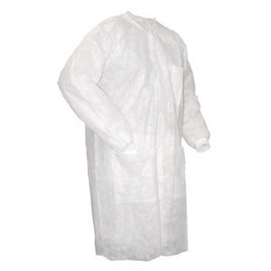 Robes patientes jetables adaptées aux besoins du client d'examen, manteau imperméable blanc de laboratoire