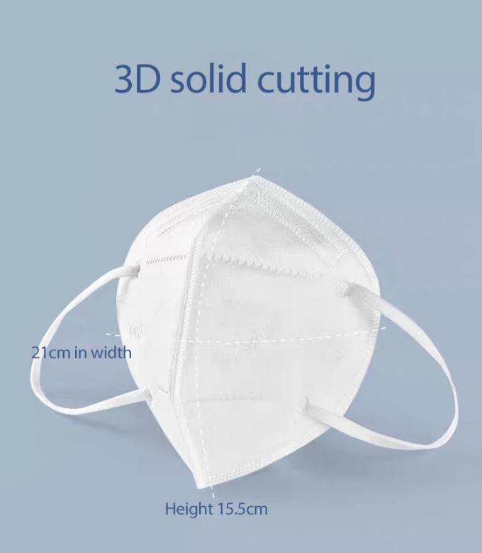 Masque jetable plat de l'antivirus N95 du respirateur FFP2 de pli vertical confortable de masque