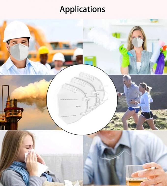 Preuve de la poussière pliant le masque protecteur jetable non tissé du masque FFP2 avec Earloop élastique