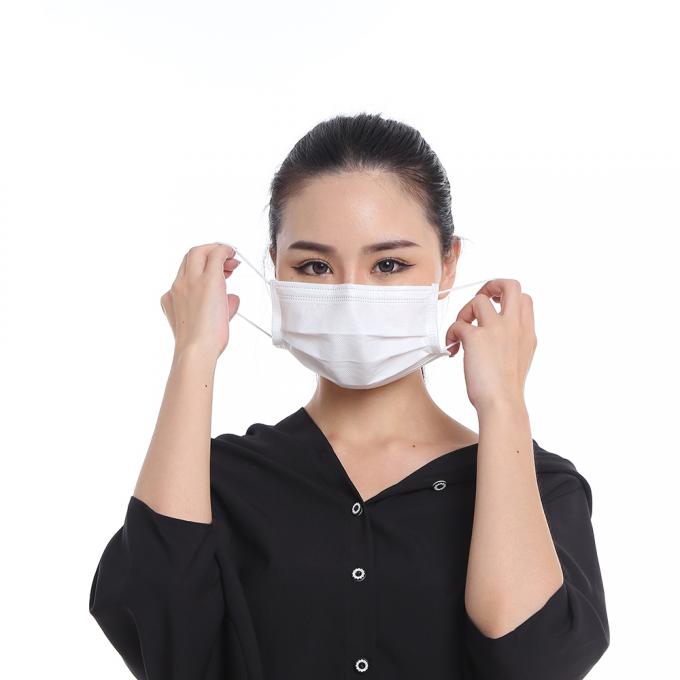 Masque protecteur jetable de 3 plis de l'anti poussière, masque protecteur jetable non tissé