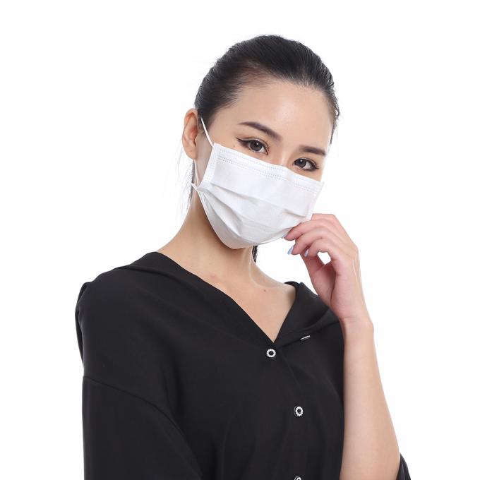 Masque protecteur jetable de 3 plis de l'anti poussière, masque protecteur jetable non tissé