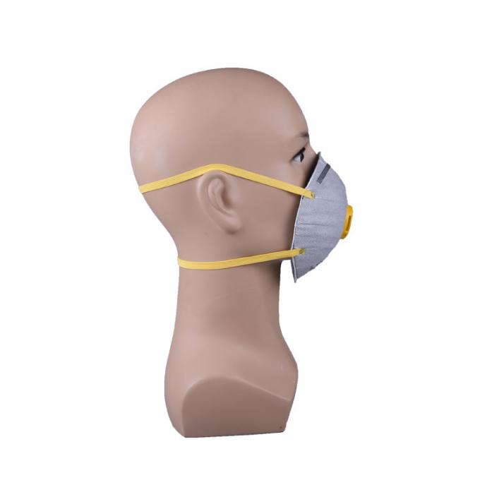 Masque de la tasse par N95 FFP2 de charbon actif, masque de poussière non-tissé jetable avec la valve