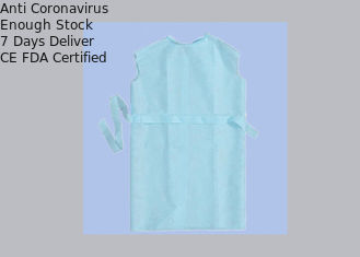 Élastique/a tricoté la robe médicale de combinaisons jetables de sécurité de manchette avec le collier et les poches de V