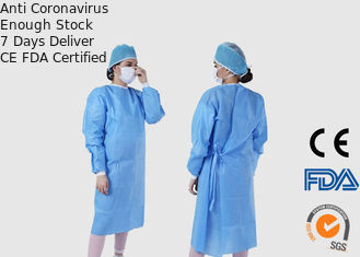 Combinaisons jetables bleues matérielles écologiques avec la certification de la CE/OIN