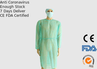 30g l'habillement médical jetable, pp a enduit des robes d'isolement d'hôpital de PE