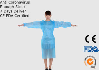 Robe chirurgicale jetable de couleur verte AVEC le matériel enduit de PE de pp