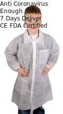 Outwear les manteaux en plastique jetables de laboratoire aucun stimulus pour peler pour extérieur