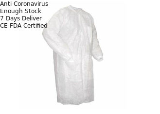 Les manteaux en plastique jetables de laboratoire de longue douille, laboratoire jetable enduit imperméable