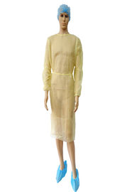 Impermeable Disposable Yellow Isolation Gowns CE ISO 9001 Approved