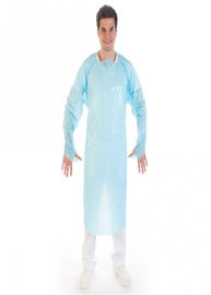 Chine Bleu/a adapté les robes jetables d&#039;isolement avec la boucle de pouce et a gravé aux besoins du client la surface en refief société