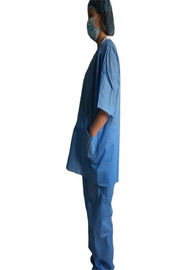 Long / Short Sleeves Disposable Coverall Suit Dust Proof With Free Sample