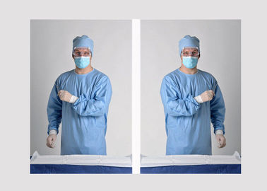 Blue Medical Protective Apparel , Anti Static Disposable Sterile Gowns