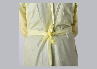Yellow / Blue Color Medical Isolation Gowns Air Permeable For Clinic