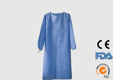 Robes médicales d'isolement de certificat de la CE, tabliers jetables bleus 120*140cm