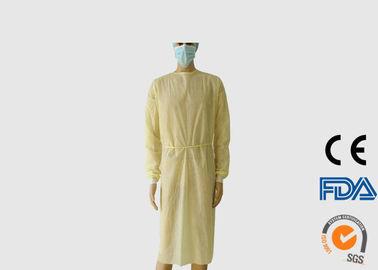 Chine Vêtements médicaux jetables tricotés de manchettes, combinaisons jetables jaunes société