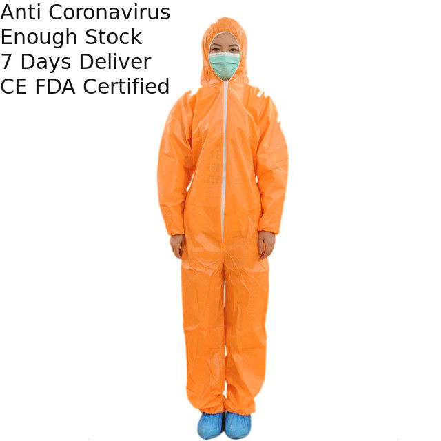 Pp / Sms / Sf Disposable Orange Coveralls For Health Care Free Sample Available