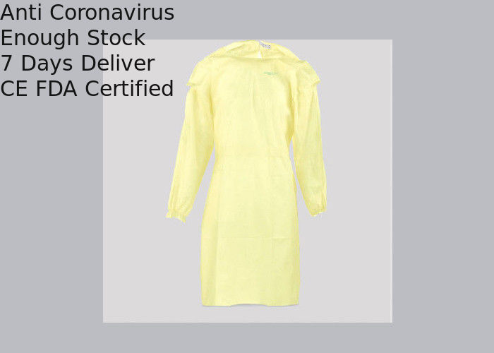 Yellow / Blue Color Medical Isolation Gowns Air Permeable For Clinic