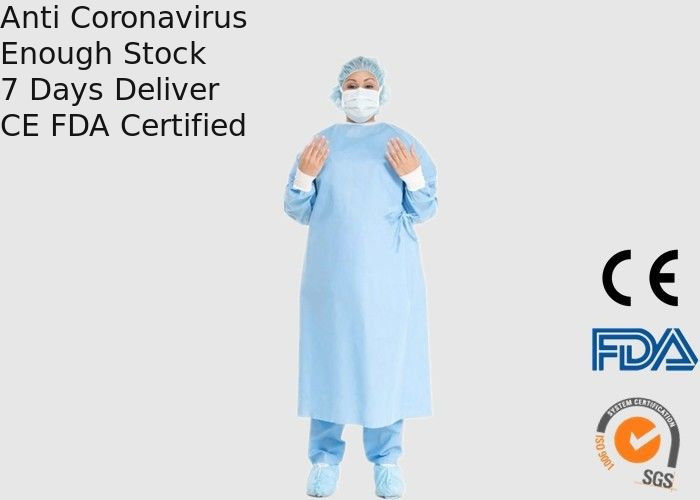 Disposable Surgical Gown Custom Size Various Color For Medical / Hospital