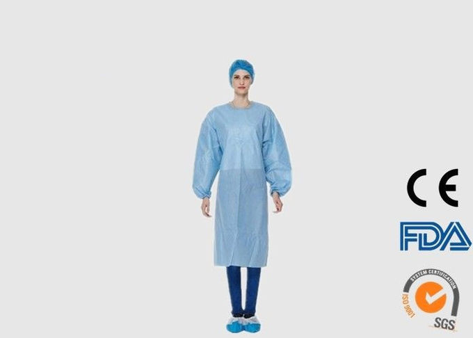 Diverse couleur de taille faite sur commande jetable de robe chirurgicale pour médical/hôpital