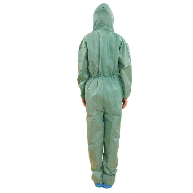 Anti taille non tissée de la couche S-3XL de laboratoire de la poussière/peinture avec des poches disponibles