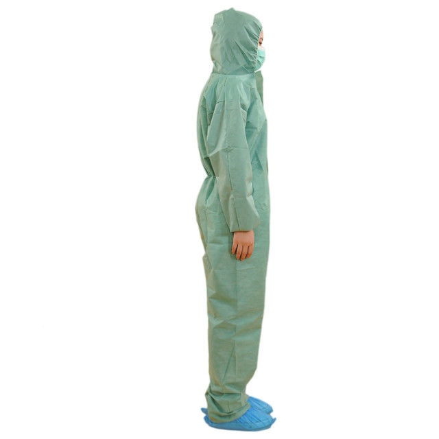 Anti taille non tissée de la couche S-3XL de laboratoire de la poussière/peinture avec des poches disponibles